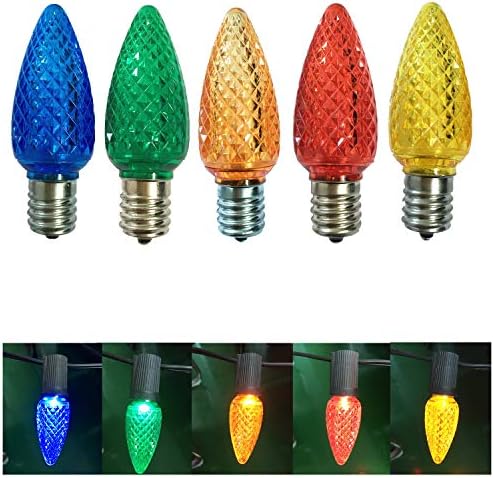 Izmjenjiva LED svjetiljka od 25 paketa s vanjskim božićnim lampicama od 99 - višebojna, baza od 0,5 vata od 0,5 vata, prigušiva, izdržljiva,