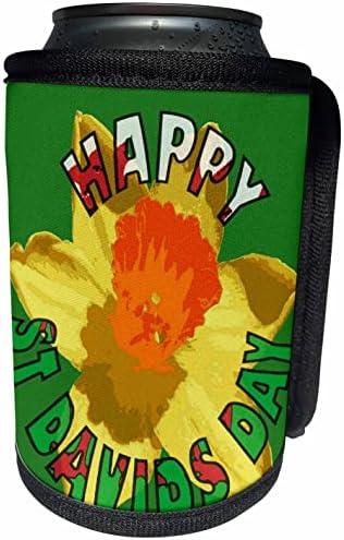 3Drose Happy St Davids Day Singley Spring Daffodil - Can Cooler Boce Wrap