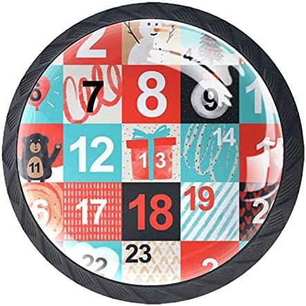 Okrugla ladica povlači kvaku adventski kalendar kvadratnog oblika s vijcima za kućnu komodu vrata ormarića kuhinja ladica uredskog
