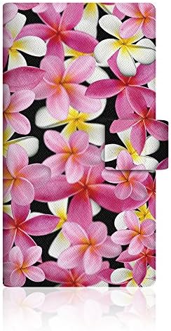 CaseMarket [Tip laptopa Galaxy S6 Edge Originalni dizajn Tanak flip-case [Plumeria Romance Lots Cvjetni havajski dnevnik] SC-04G-VCM2D2268