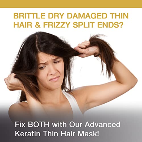 Vitamin keratin maska za kosu _ - biotinski protein s ricinusovim uljem popravlja suhu oštećenu i obojenu kosu - kondicionirajući tretman