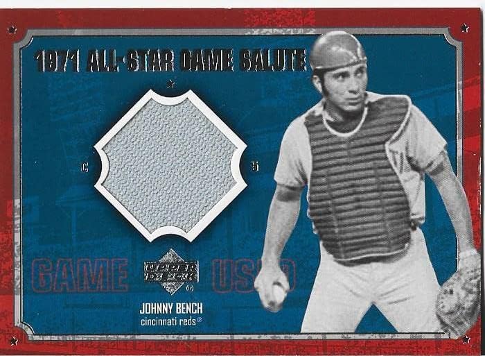 Johnny Bench 2001 Gornja paluba koristi se Jersey Card - MLB igra korištena dresova