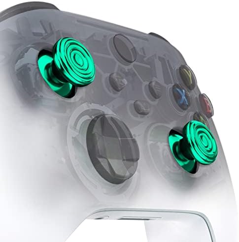 Ekstrematični prilagođeni zeleni metal Thumbsticks za Xbox Series X/S kontroler, koncentrični krugovi Aluminijska legura Analogni štap