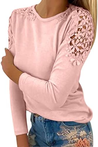 Klasične košulje s hladnim ramenima modne flece Posada za vrat bluze dukserice dugih rukava plus veličine pulover