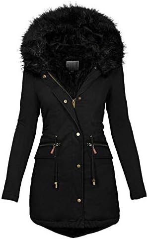 Zimski kaputi za žene plus debele jakne veličine s krznom kapuljačom topli kašmir vanjska odjeća veliki ovratnik parka vrhovi