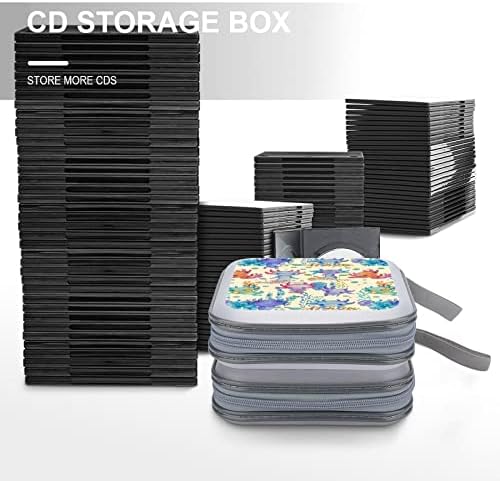 Akvarel Slatka Axolotl CD futrola plastična DVD držač novčanika prijenosni organizator za skladištenje za auto home putovanja