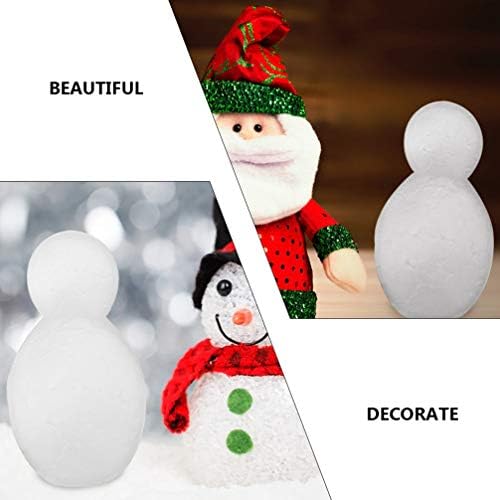 Izvrsno božićni dekor Polistirenski oblik kuglica 4pcs kuglice bijela pjena snježna lutka polistirena pjenasti kalupi ukras za diy