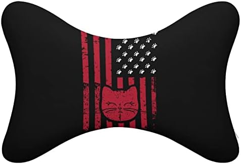 Američka mačka za zastavicu za zastavu automobila jastuk za vrat mekanog glava za glavu jastuka za vrat odmor jastuk 2 pakiranje za
