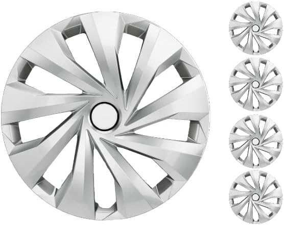 Copri set od poklopca od 4 kotača od 15 inča srebrni hubcap Snap-on odgovara Audi