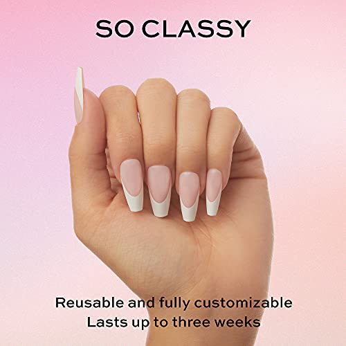 Glamurozni ispis noktiju-otvoreni i tako elegantni | dugi nokti-lijes sa salonskim UV premazom u kompletu za višekratnu upotrebu