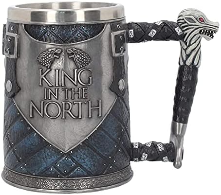 Šalica za pivo, kralj na sjevernoj retro kavi zmaj šalice od nehrđajućeg čelika od nehrđajućeg čelika i krigle darovi za Halloween
