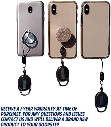 Pouzdano telefonsko uže - 31 Sigurnosna protuprovalna uvlačiva kopča za telefon - putna kopča za zaštitu od pada - Crna Kopča za pametni