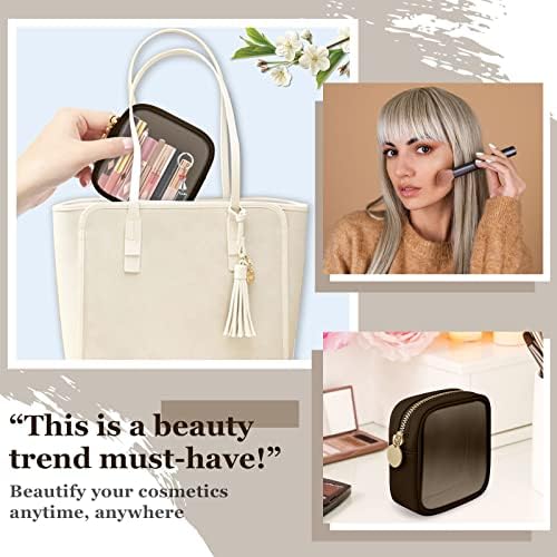 Najlonska mini prozirna torba za organizatore šminke za novčanik slatka mala crna Kozmetička torbica elegantna Kozmetička torbica s