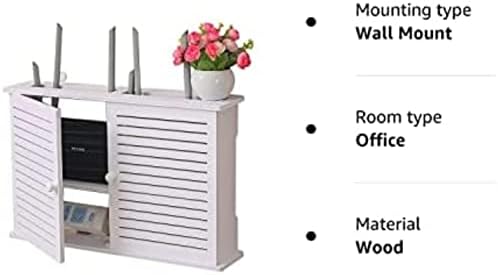 Bturyt kutija za skladištenje usmjerivača, zidna plutajuća WiFi usmjerivačka polica/2 razine set-top box nosači/skladištenje zidnih