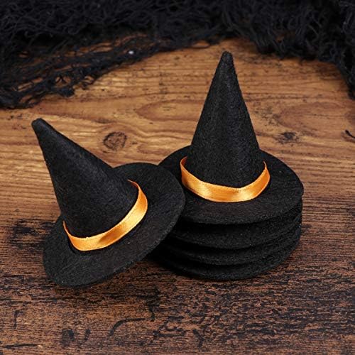 Kućni dekor 5pcs Noć vještica mini šeširi od filca mini šeširi od filca crni šešir za zabavu kapa za boce kape za boce vina kape za