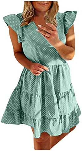 Ženska elegantna jednobojna Mini haljina s okruglim vratom s raširenim rukavima i gumbima ležerna plisirana Mini haljina dugih rukava