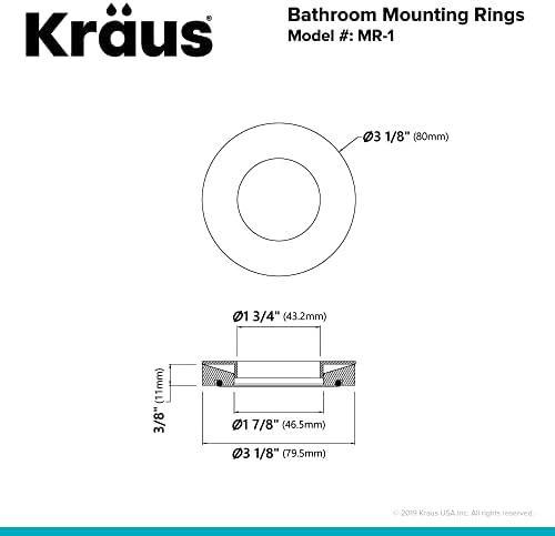 Kraus MR-1SN montažni prsten satenski nikl