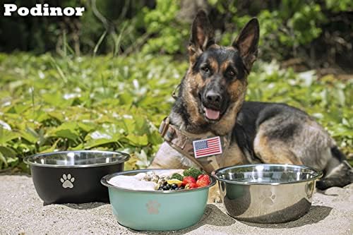 Podinor 170oz/1,3 galona/21 šalice zdjele za pseće vode za ekstra velike pse - Metalna zdjela s nehrđajućim čelikom s velikim kapacitetom
