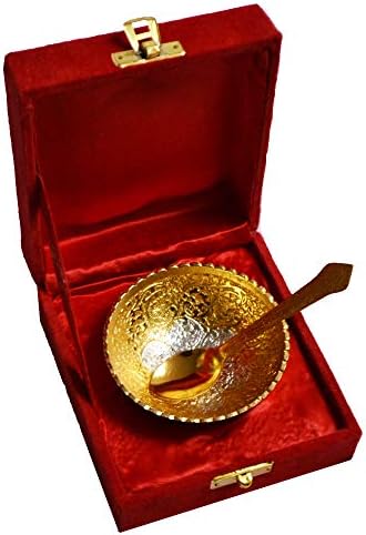 Soul Handicraftafts Njemačka srebrna zlatna jednostruka jednostruka zdjela s žlicom ukrasni pladanj poklon za korporativni poklon