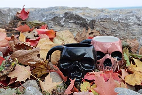 Skeleton lubanja u obliku Halloween keramičke šalice za kavu - set od 2-15 oz