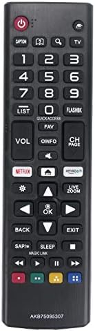AKB75095307 Replace Remote Control Compatible with LG TV 32LJ550BUA 32LJ550B-UA 32LJ550MUB 32LJ550M-UB 43UJ6200 55UK6300PUE 65UK6300PUE
