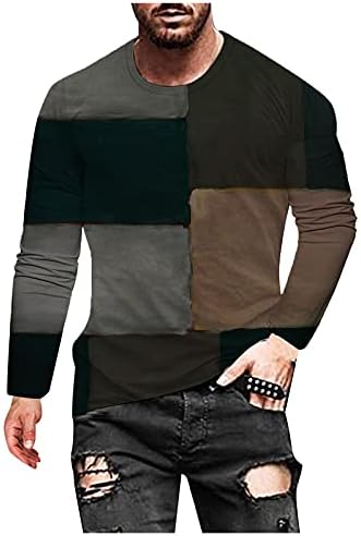 Xiloccer muški henley košulje dugih rukava i majice za tinejdžere za muškarce Crewneck Twichirt muška košulja za kompresiju dugih rukava