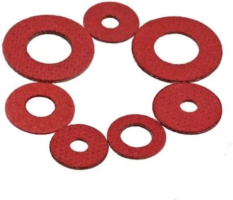100 pcs m2 m3 5 mm -8 mm vanjski promjer izoliranih perilica brtve crveni čelični papir za pranje papira -