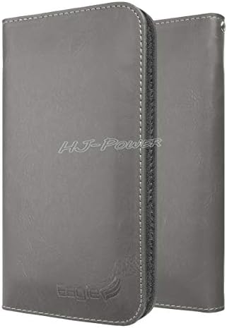 HJ Power [TM] FW2 kožna torbica za novčanik kompatibilna je s Blu Studio X9 HD - siva