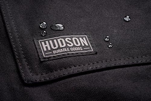 Hudson trajna roba - pregača s voskom - crna pregača za muškarce i žene - s džepovima i križanjem