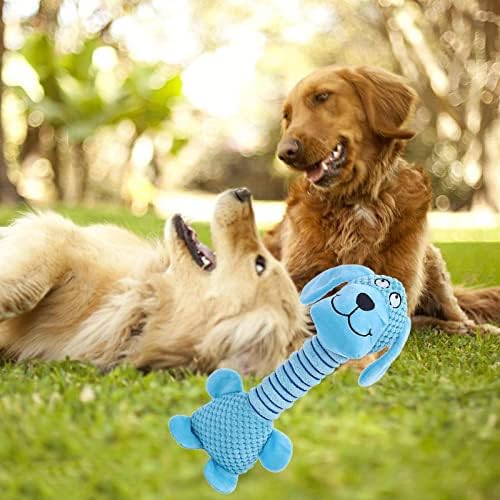 Ｋｌｋｃｍｓ Squeaky Dog Toys Set, izdržljivi kućni ljubimci žvakajući zvuk za trening igračke, psa, interaktivna igra štenaca, za male srednje