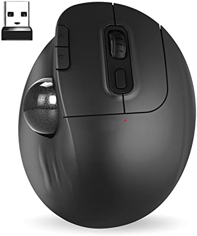 bežični трекбольная miš eirix: Ergonomski miš, jednostavno upravljanje velikim prstom, točno i glatko praćenje sa 5 nivoa prilagođenog