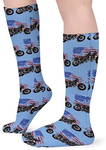 American Motocross zastave Sportske čarape tople cijevi čarapa visoke čarape za žene muškarce koji trče casual party