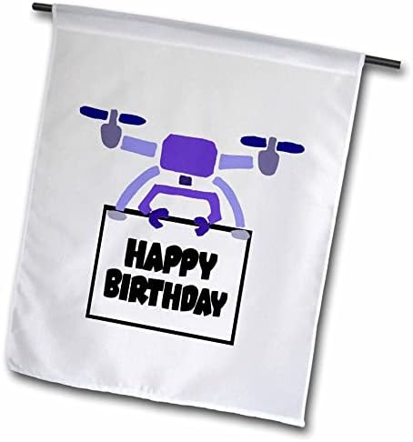 3Drose Smiješno slatka drona koja nosi sretni rođendanski znak drone satire crtić - zastave