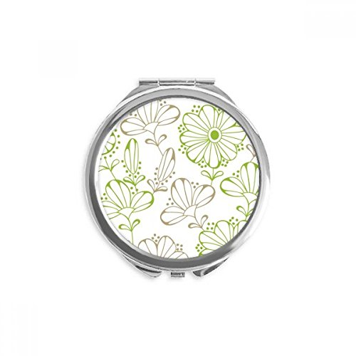 Svježe cvijeće uzorak trave ukrasni uzorak ručno kompaktno ogledalo okruglo prijenosno Džepno staklo