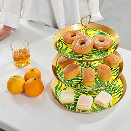 Bešavni 3-slojni pladanj za posluživanje Cupcakesa, reljefni stalak za desertne torte, stalak za pečenje za vjenčanje, čajanku, rođendan