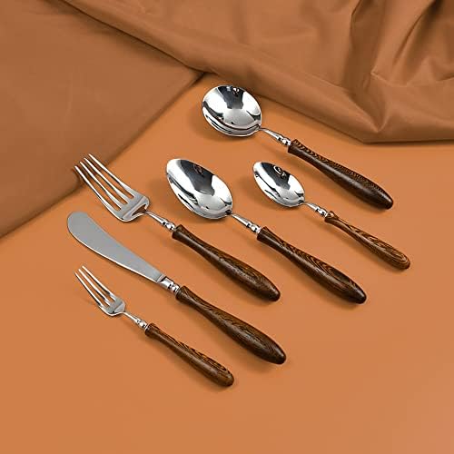 Vilice i žlice set pribora za jelo od srebrnog posuđa, set posuđa od nehrđajućeg čelika od 48 komada za 12 osoba, uključujući nož,